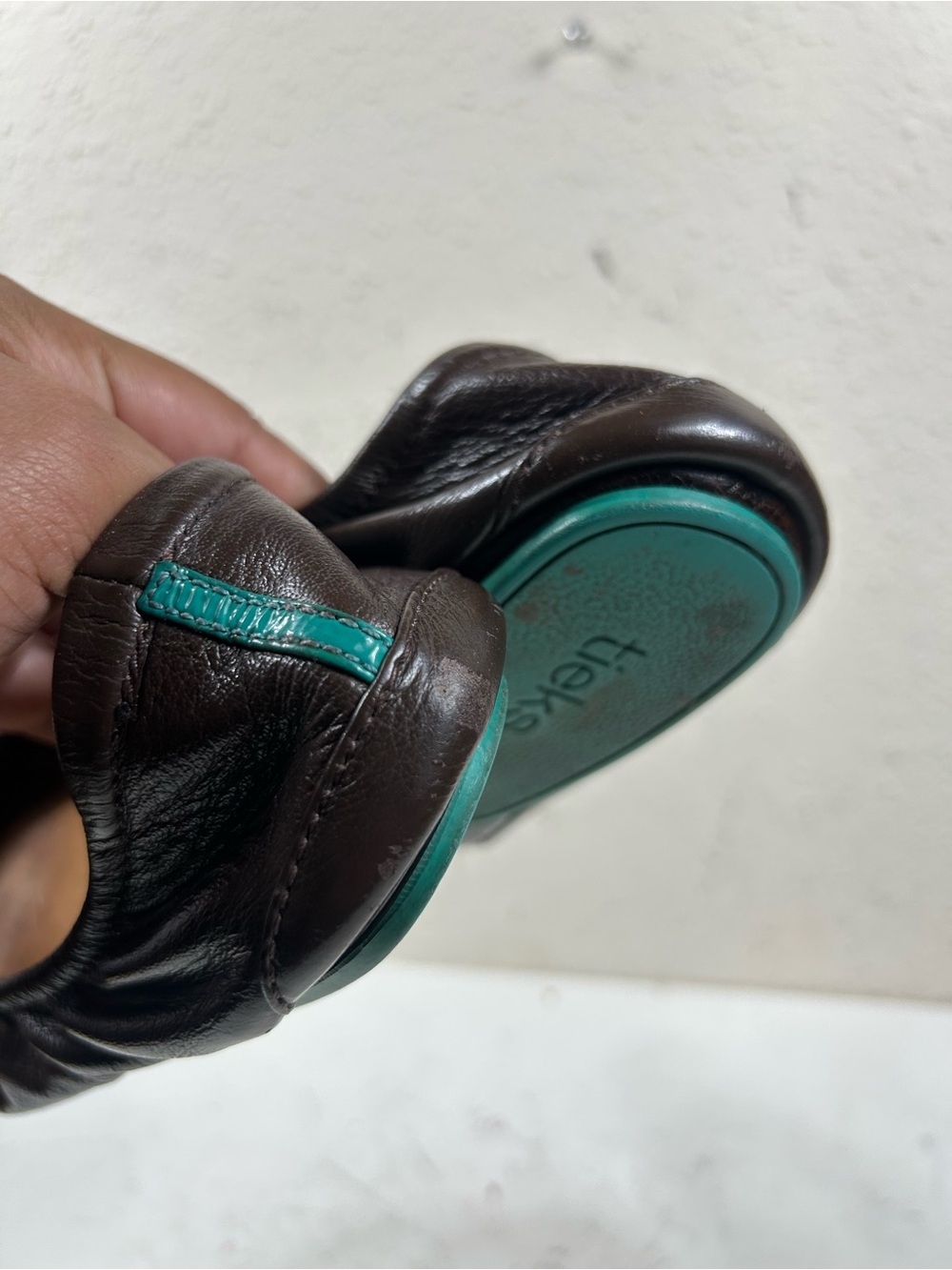 TIEKS BY GAVRIELI brown leather ballet flats - Picture 6 of 6
